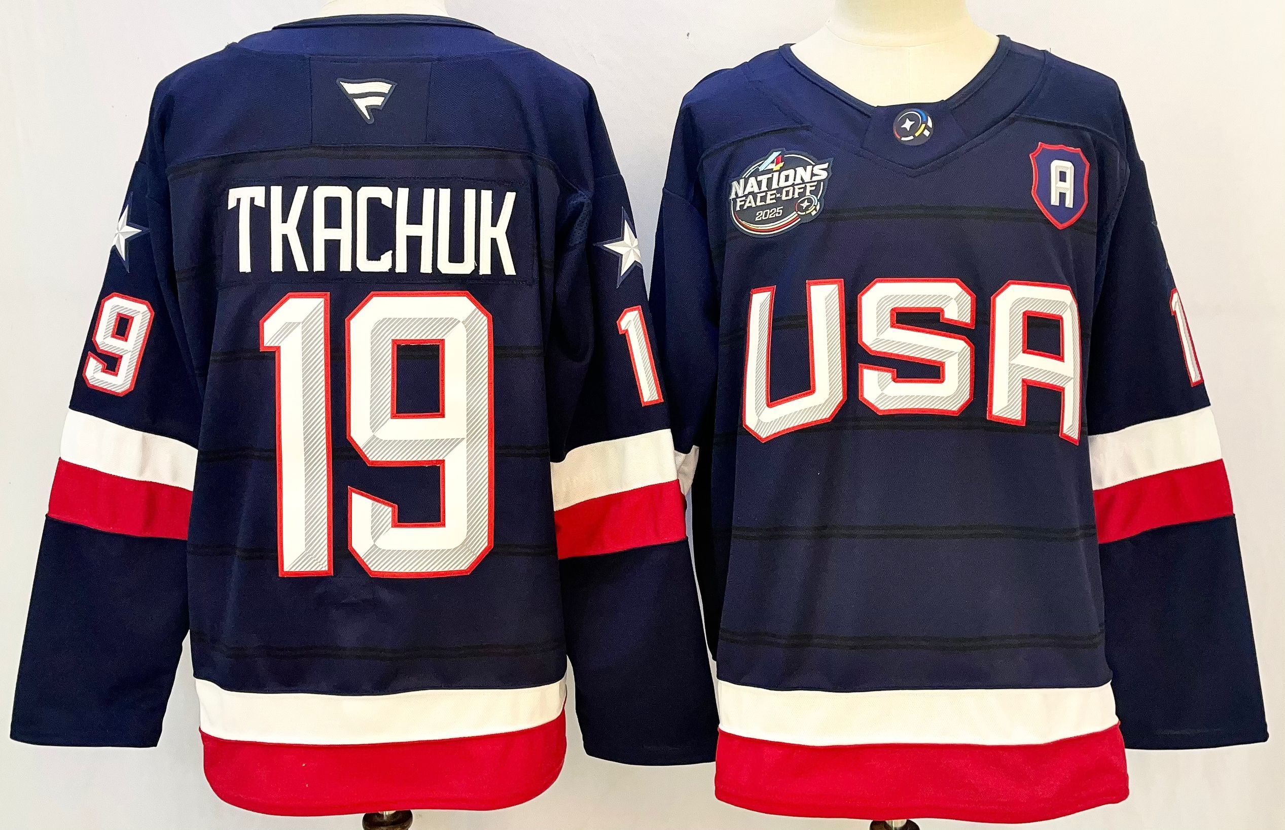 Team USA 4 Nations Premium Jersey 2025 - Navy - Auston Matthews Olympic