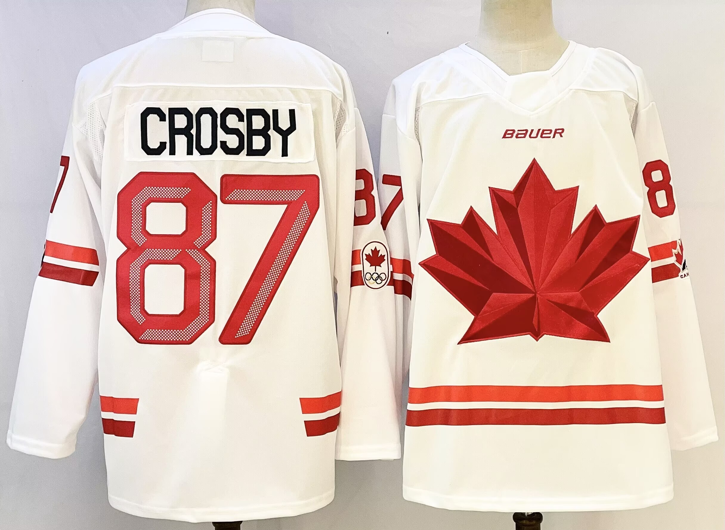 Men's Canada #87 Sidney Crosby 2026 Canada Olympic Hockey White