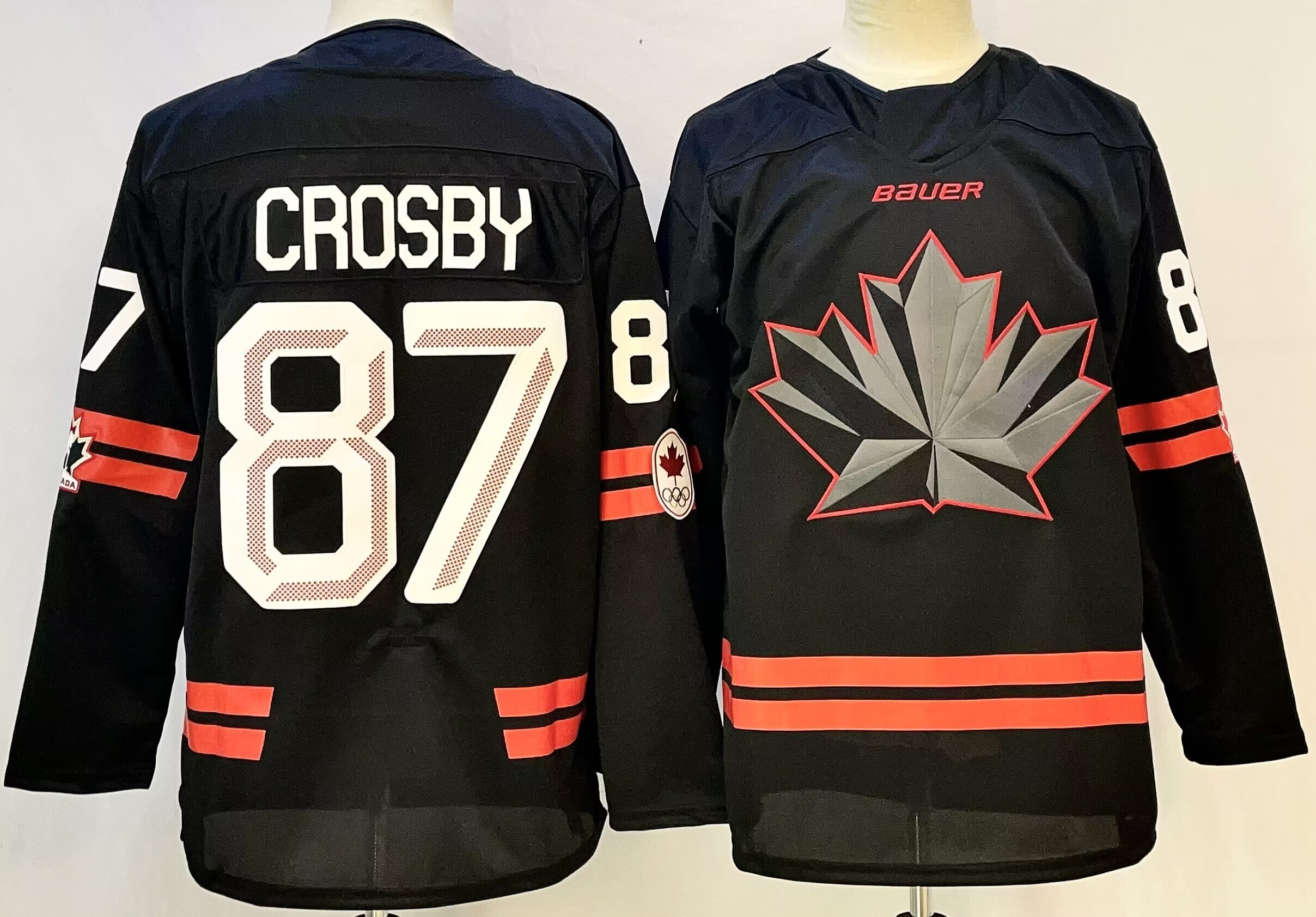 Sidney Crosby Signed Jersey 2022 Men's Olympic Hockey Team Black Frameworth COA