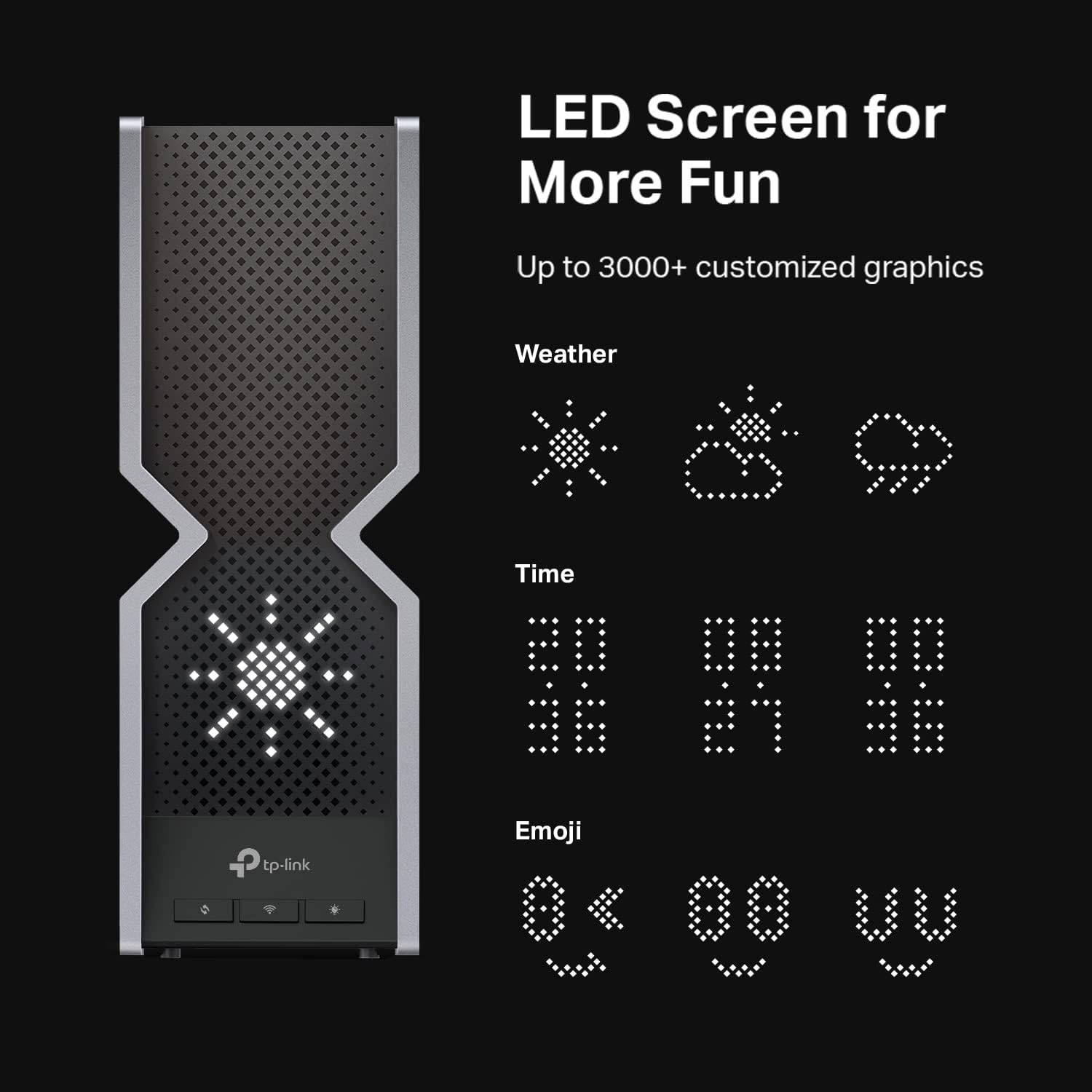 TP-Link BE800 WiFi 7 Router, Tri-Band, 19Gbps, LED Display