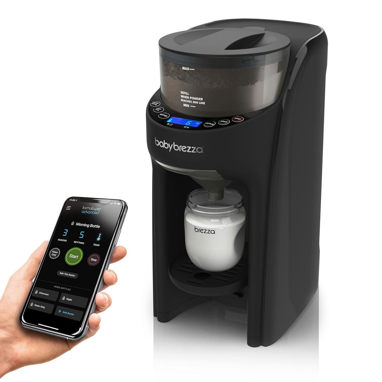 Baby Brezza Formula Pro Advanced WiFi Formula Dispenser, Black