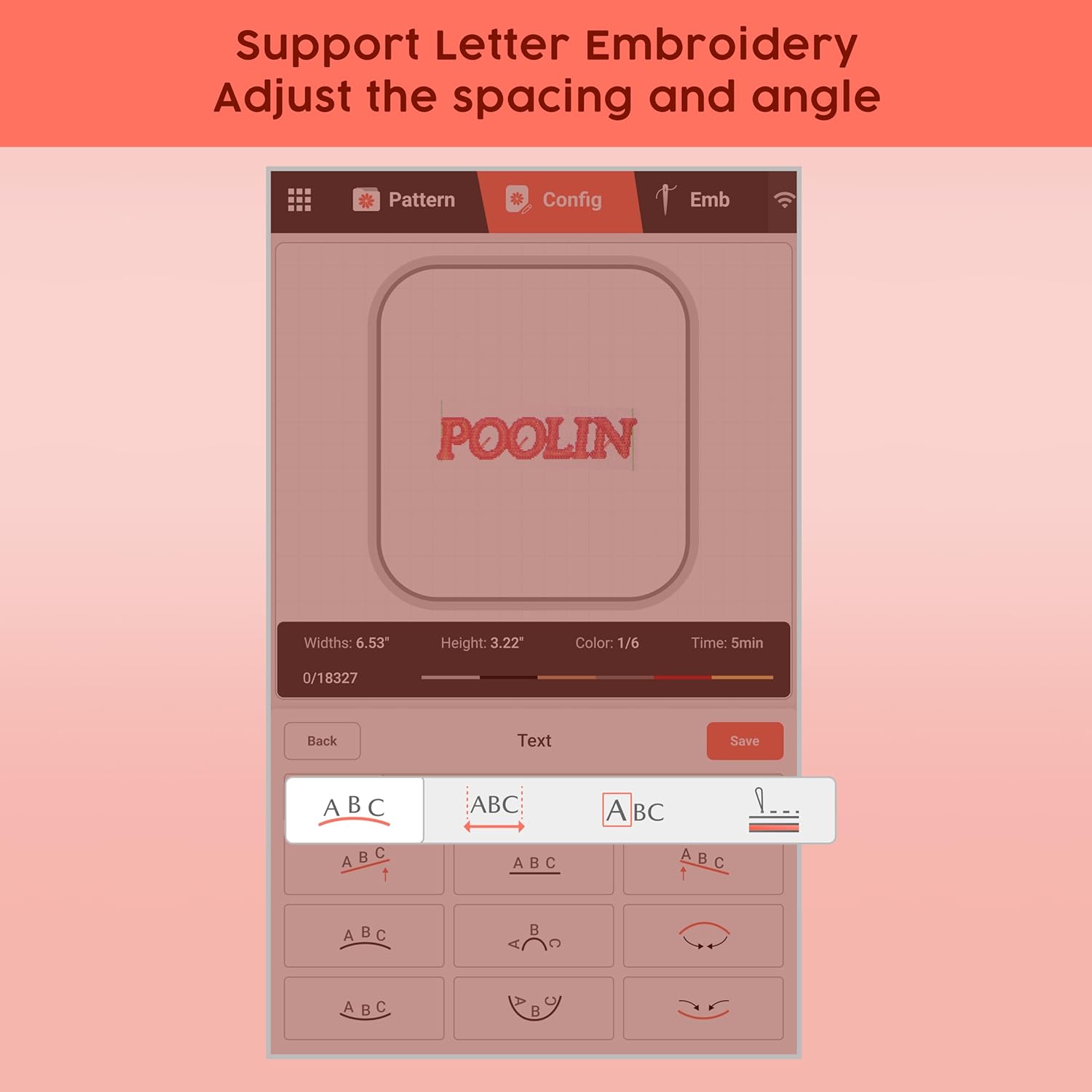 Poolin EOC05 Embroidery Machine, 4x9.25