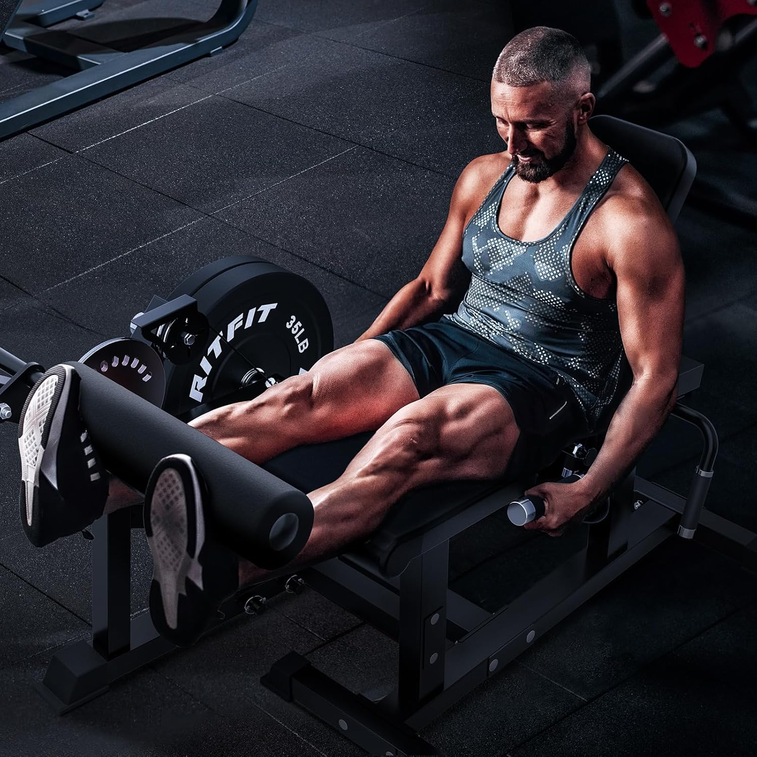RITFIT Leg Extension & Curl Machine, 700lb, Home Gym Compatible