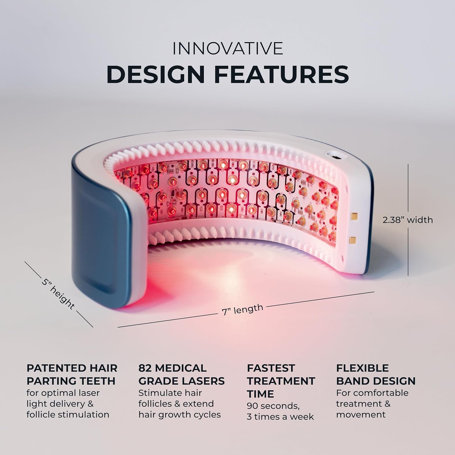 Hairmax LightBand 82 Hair Growth Device, Medical Grade Lights