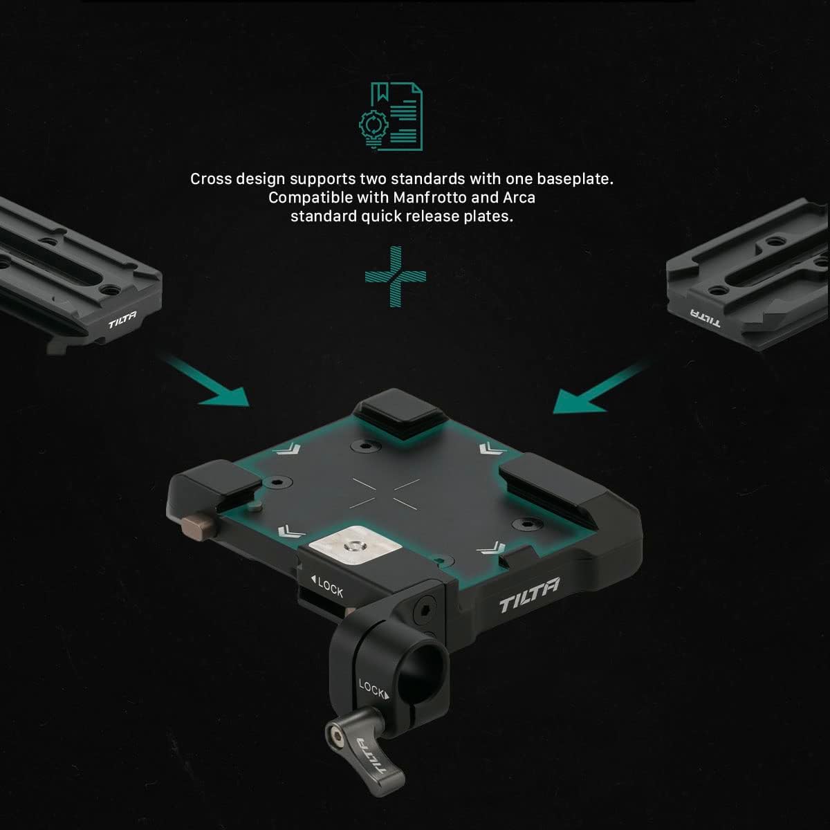 Tilta Lightweight Shoulder Rig, Foldable, Aluminum, TA-LSR-B