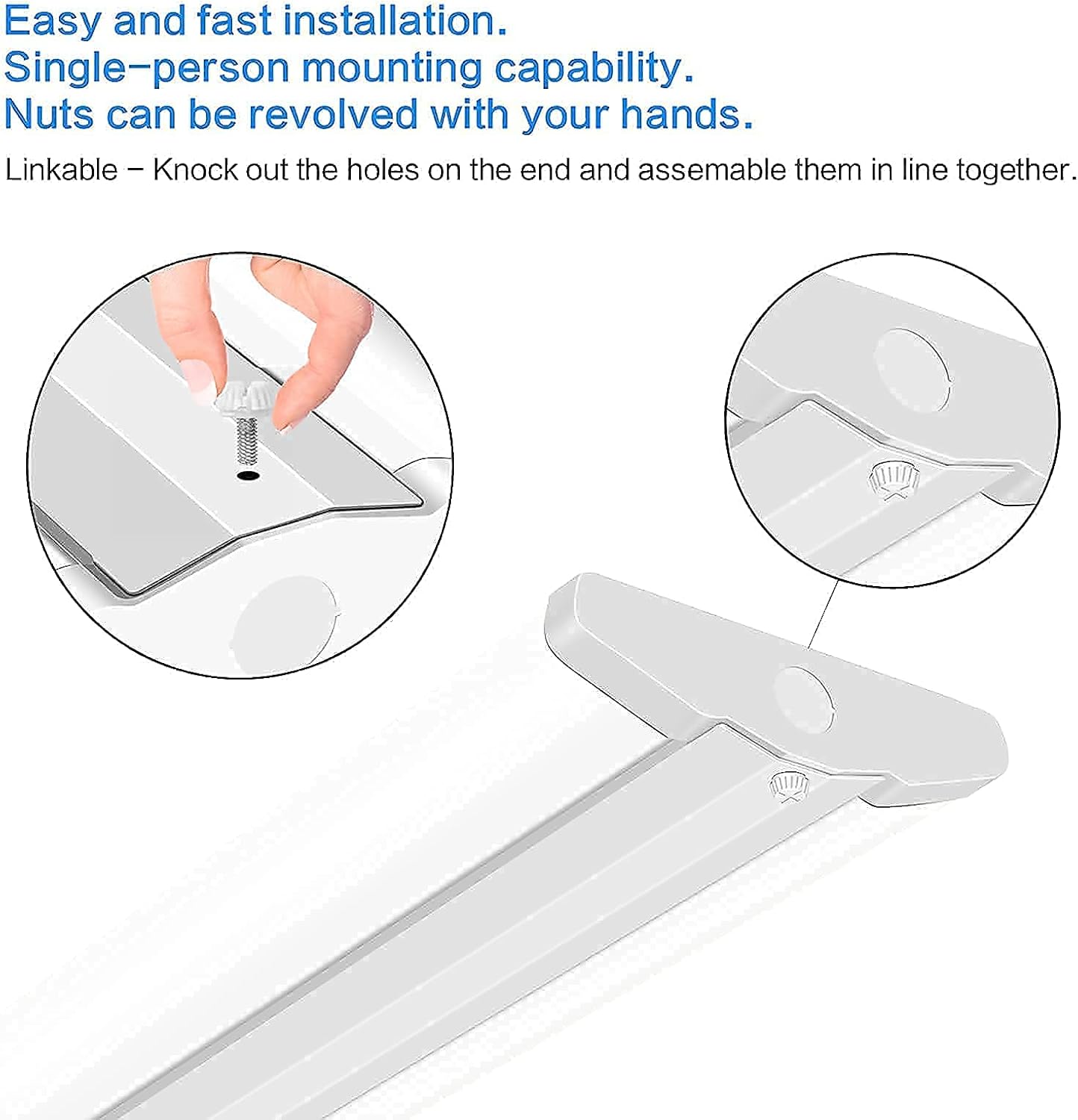 AntLux 110W 8FT LED Shop Lights, 12600LM, 5000K, 4-Pack