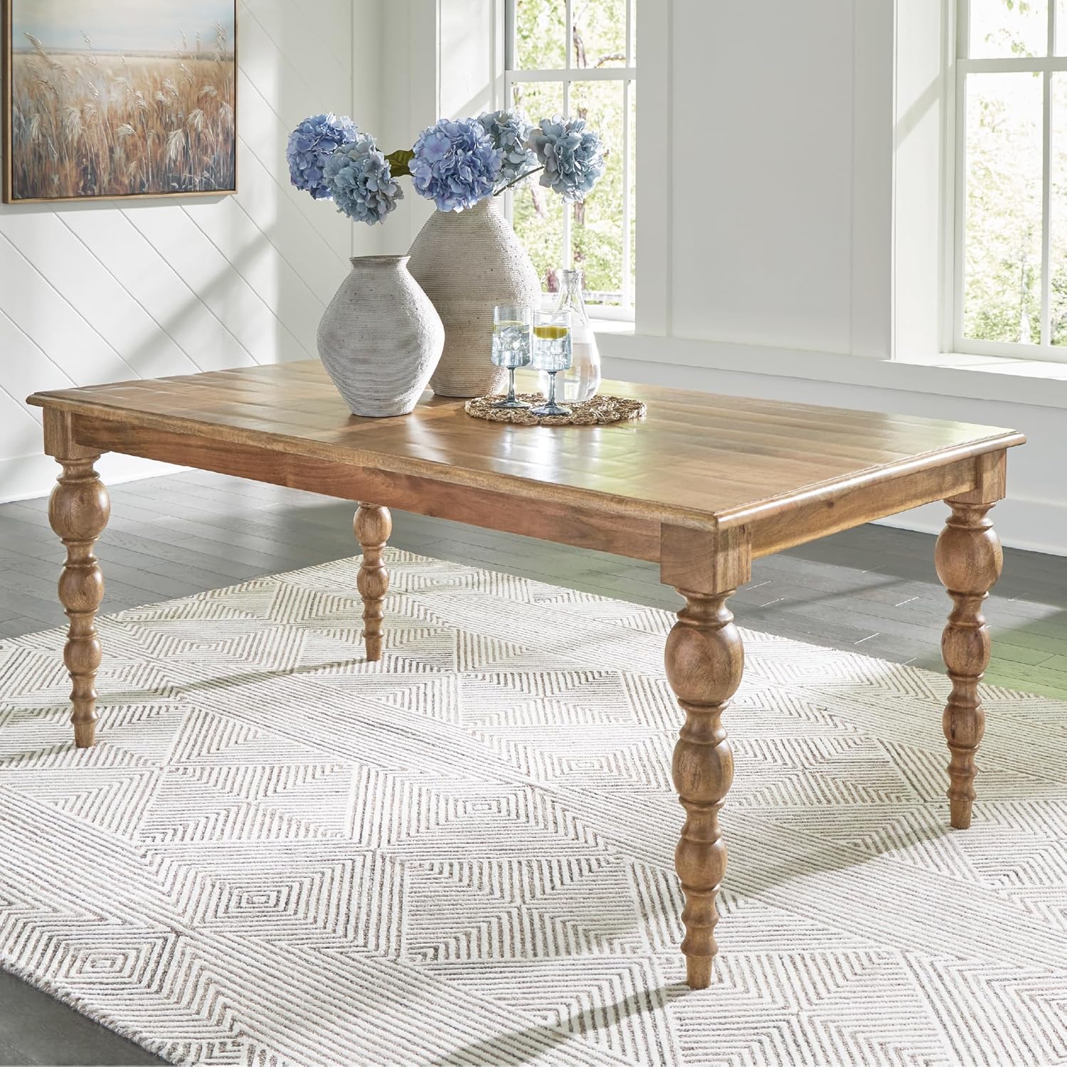 Ashley Rybergston Casual Dining Table, Light Brown