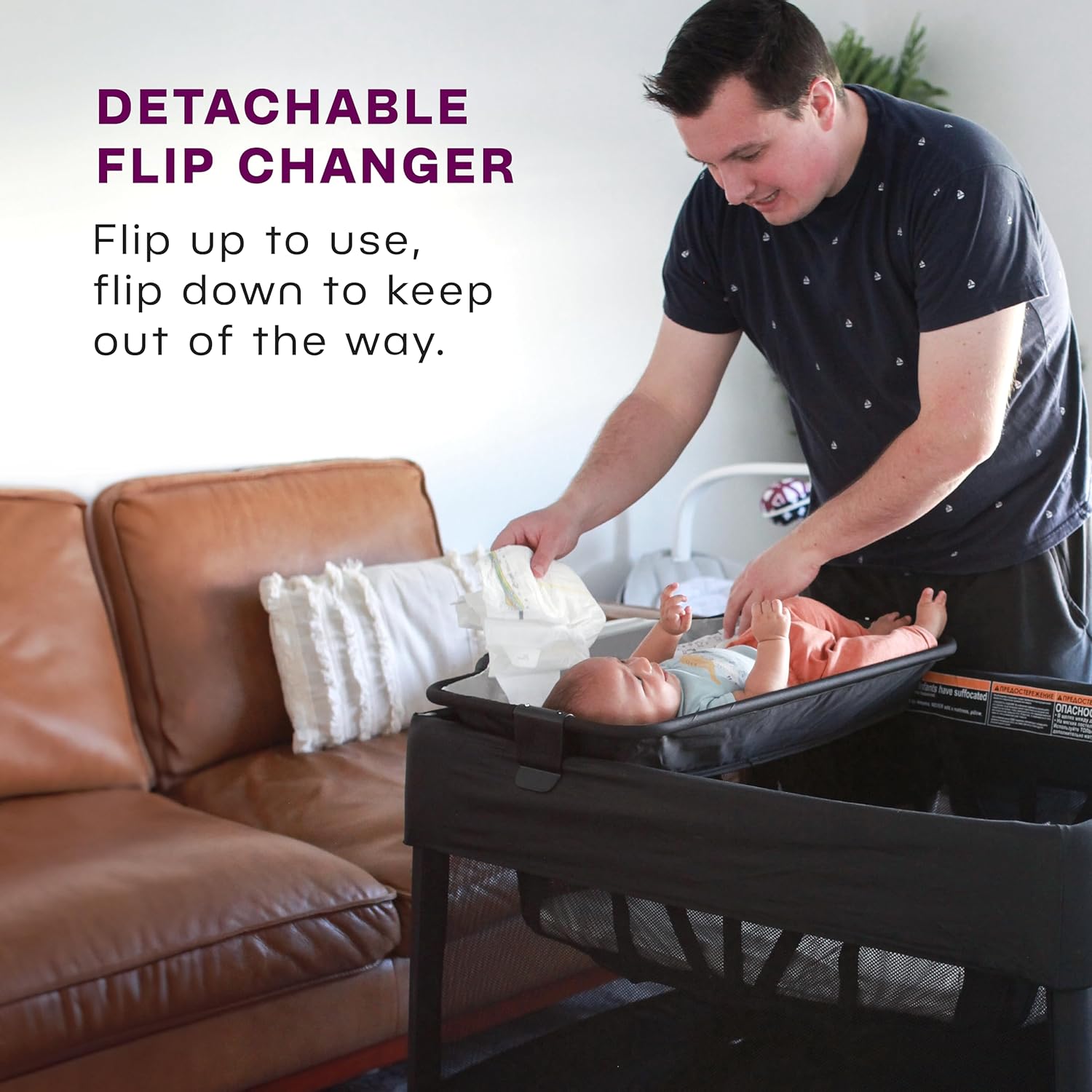 4moms Breeze Plus Portable Playard with Bassinet & Changing Station
