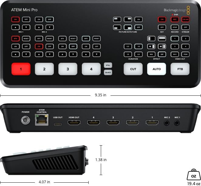Blackmagic ATEM Mini Pro HDMI Live Stream Switcher