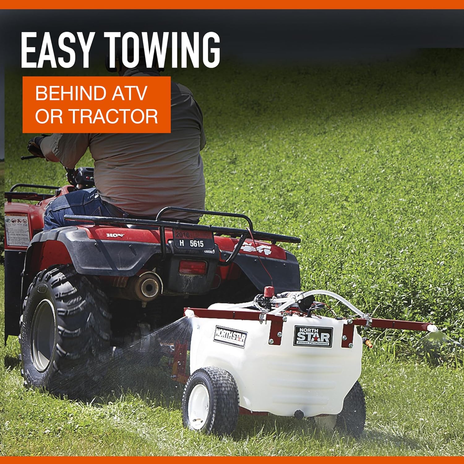NorthStar Tow-Behind Boom Sprayer, 21-Gallon, 2.2GPM, 12V