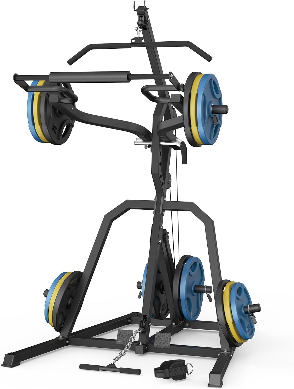 DONOW Leverage Gym Power Rack with LAT Row System, Home Gym