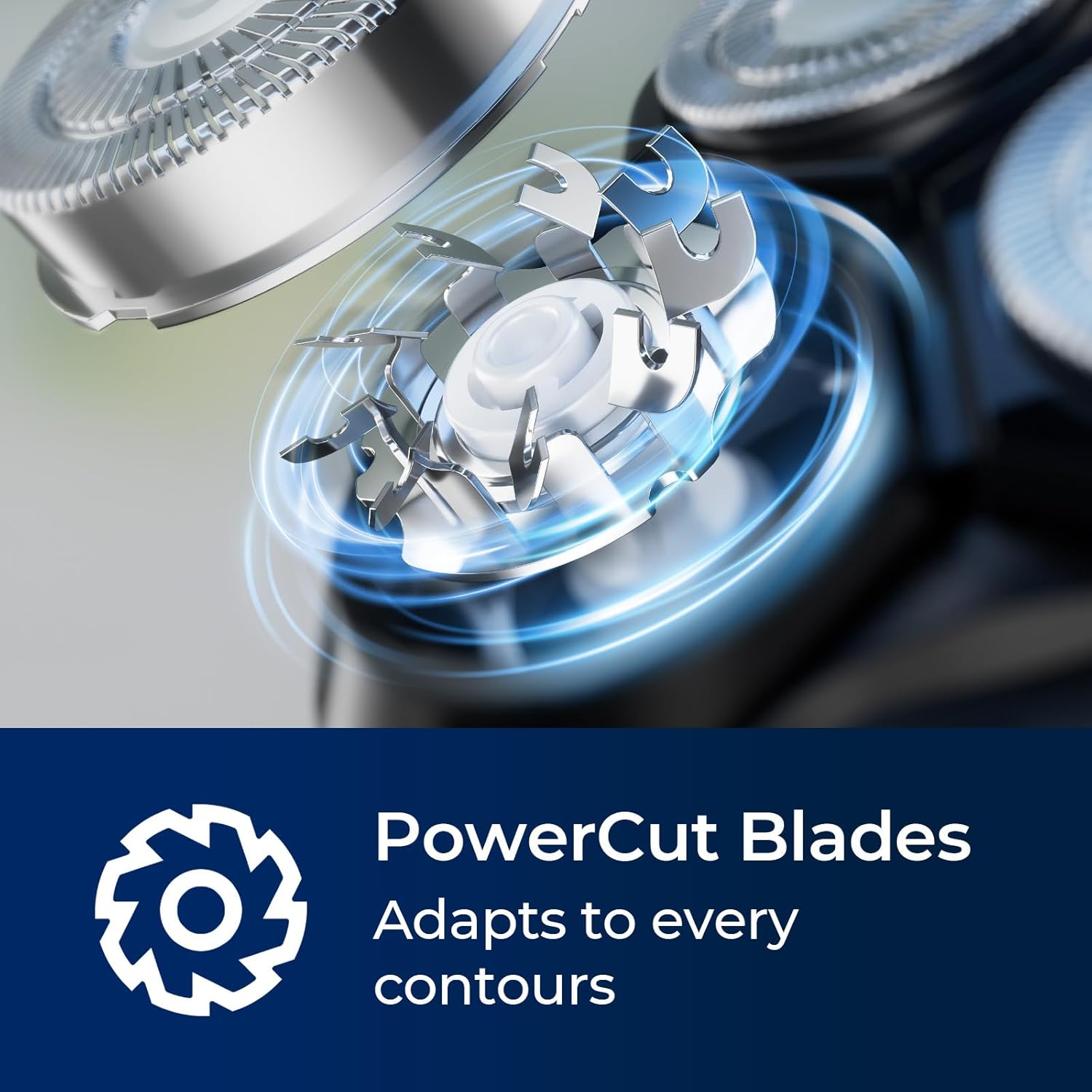 Cordless Electric Razor for Men, 3-in-1, IPX7 Waterproof, Grey