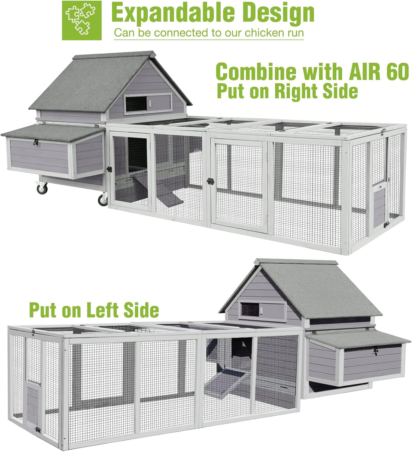 GUTINNEEN Mobile Chicken Coop, 67.3