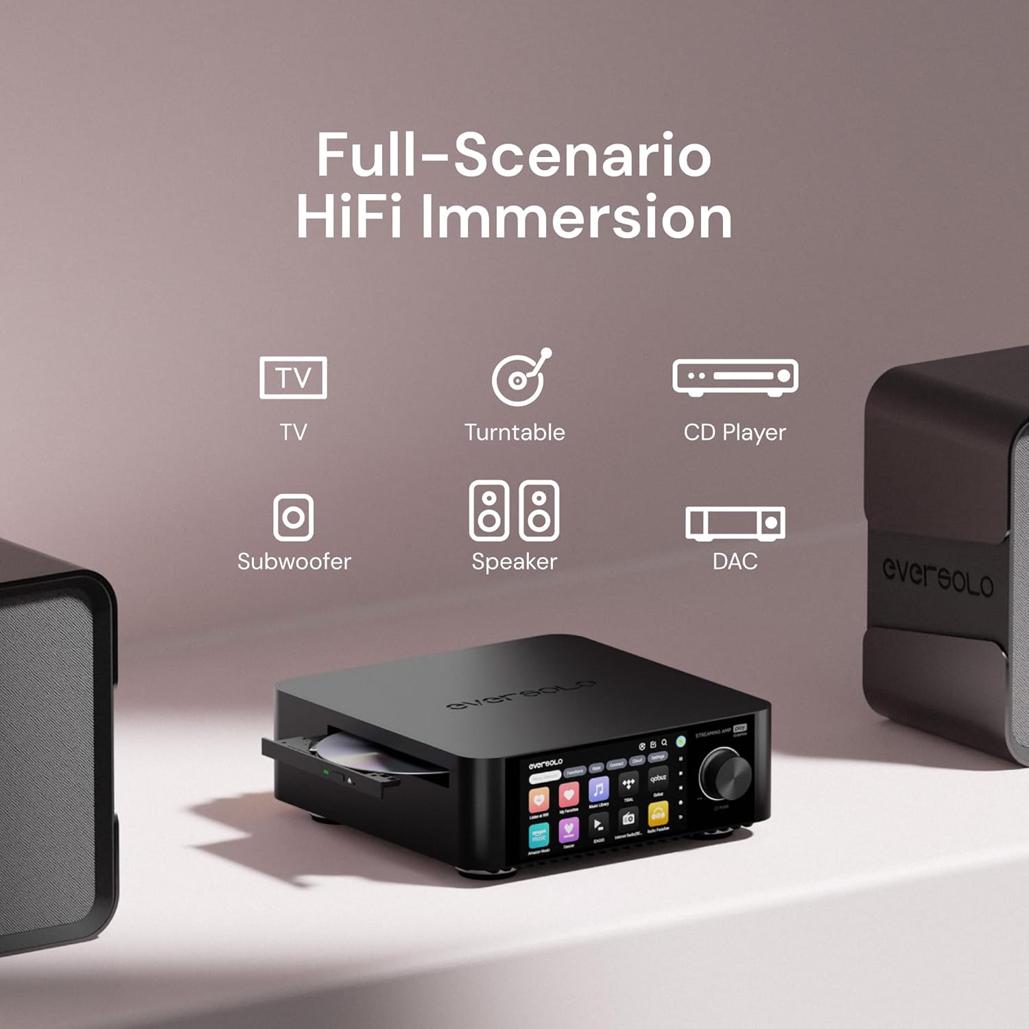 Eversolo Play Music Streamer with Amp & DAC, 5.5