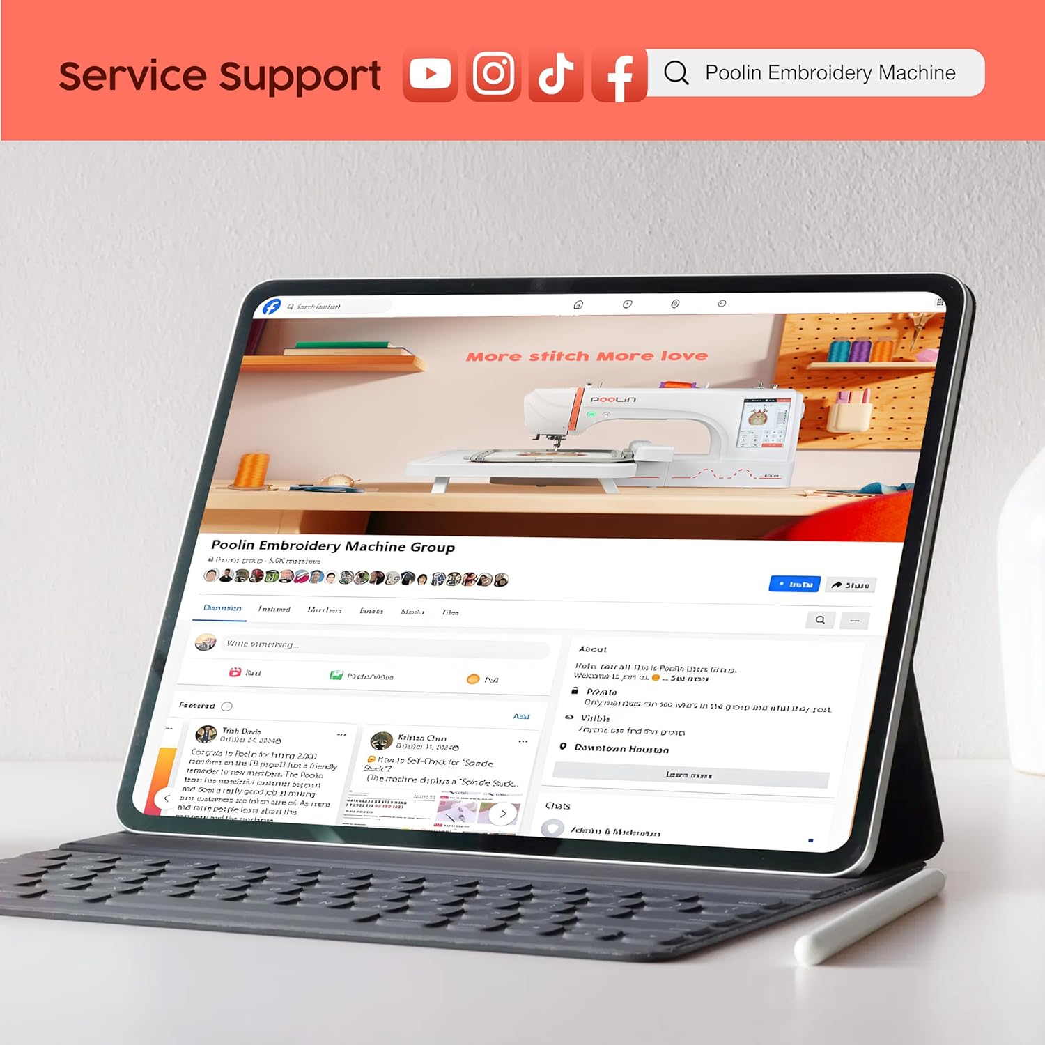 Poolin EOC05 Embroidery Machine, 4x9.25