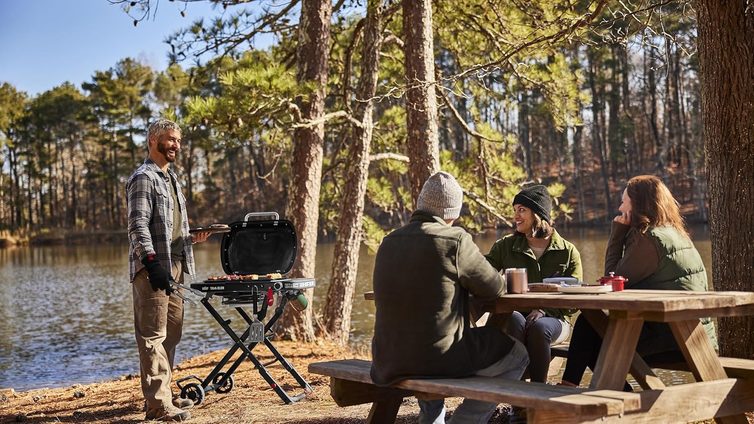 Weber Traveler Portable Propane Grill, 1 Burner, Black