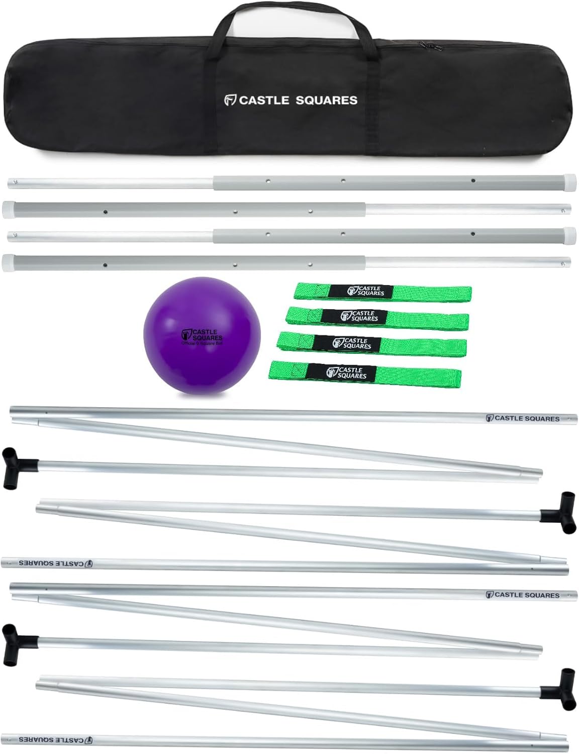 9 Square Castle Squares, Portable Adjustable Metal Game Set