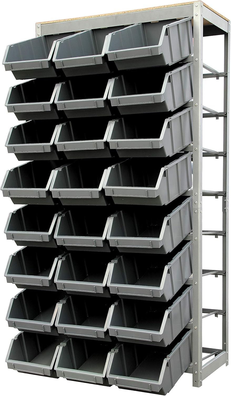 King's Rack Bin Storage System with 24 Bins, 8-Tier Steel Organizer