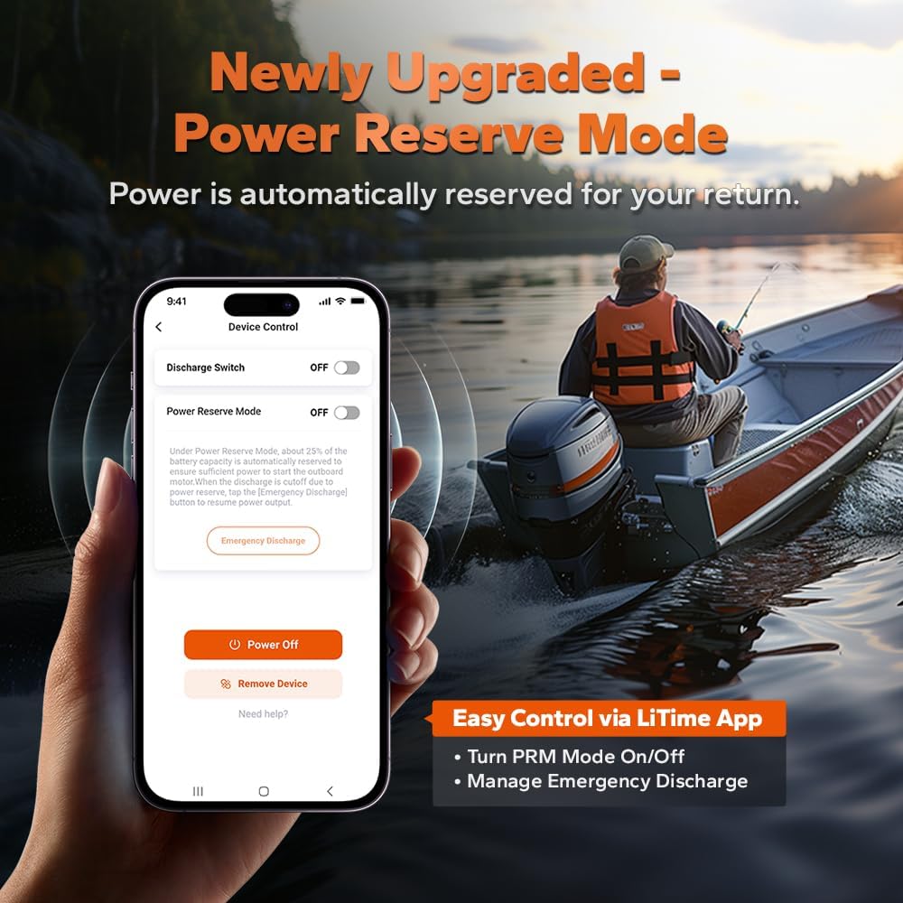 Litime 12V 140Ah Marine Battery, Bluetooth, 1000 CCA