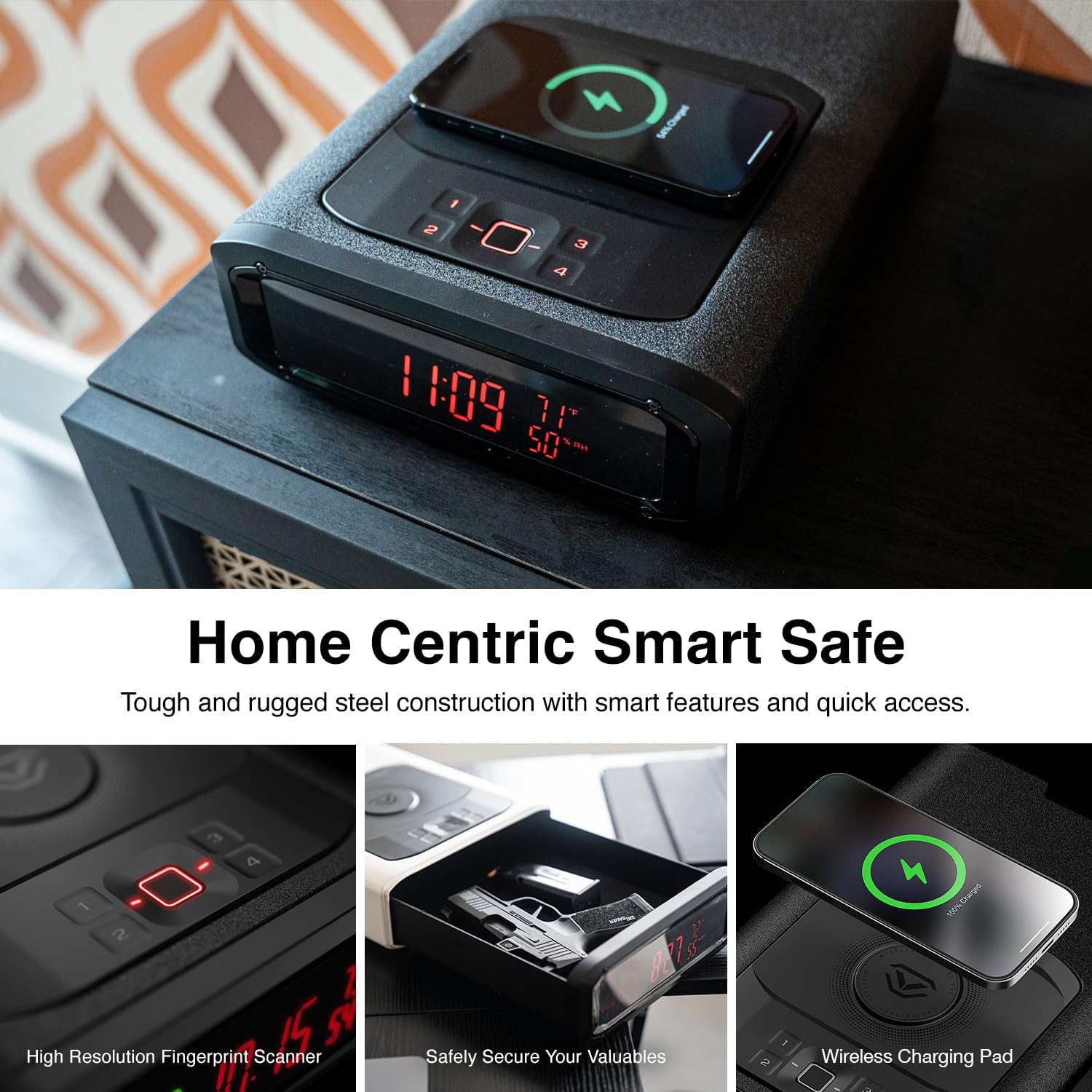 VAULTEK DS2i Biometric Smart Safe with Wireless Charger & Bluetooth