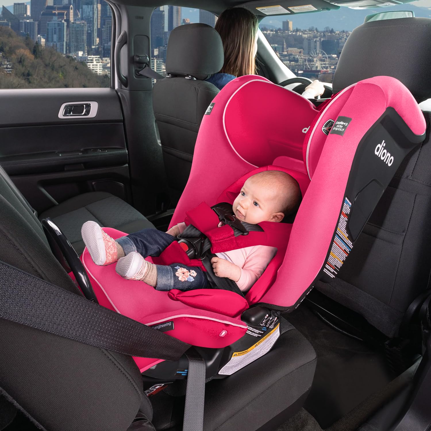 Diono Radian 3RXT SafePlus Convertible Car Seat, Pink Cotton Candy