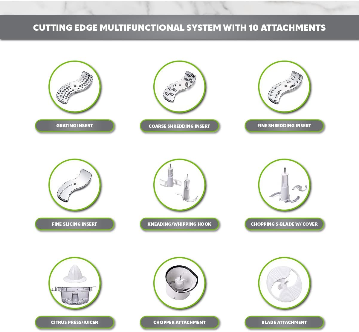 Braun 12-Cup Food Processor with 9 Attachments