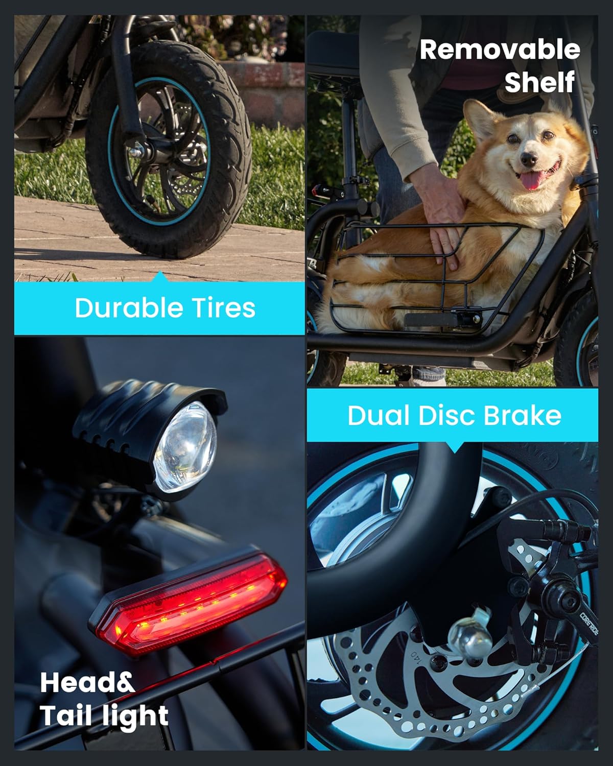 Gyroor Electric Scooter with Basket & Seat, 550W, 20 Mile Range