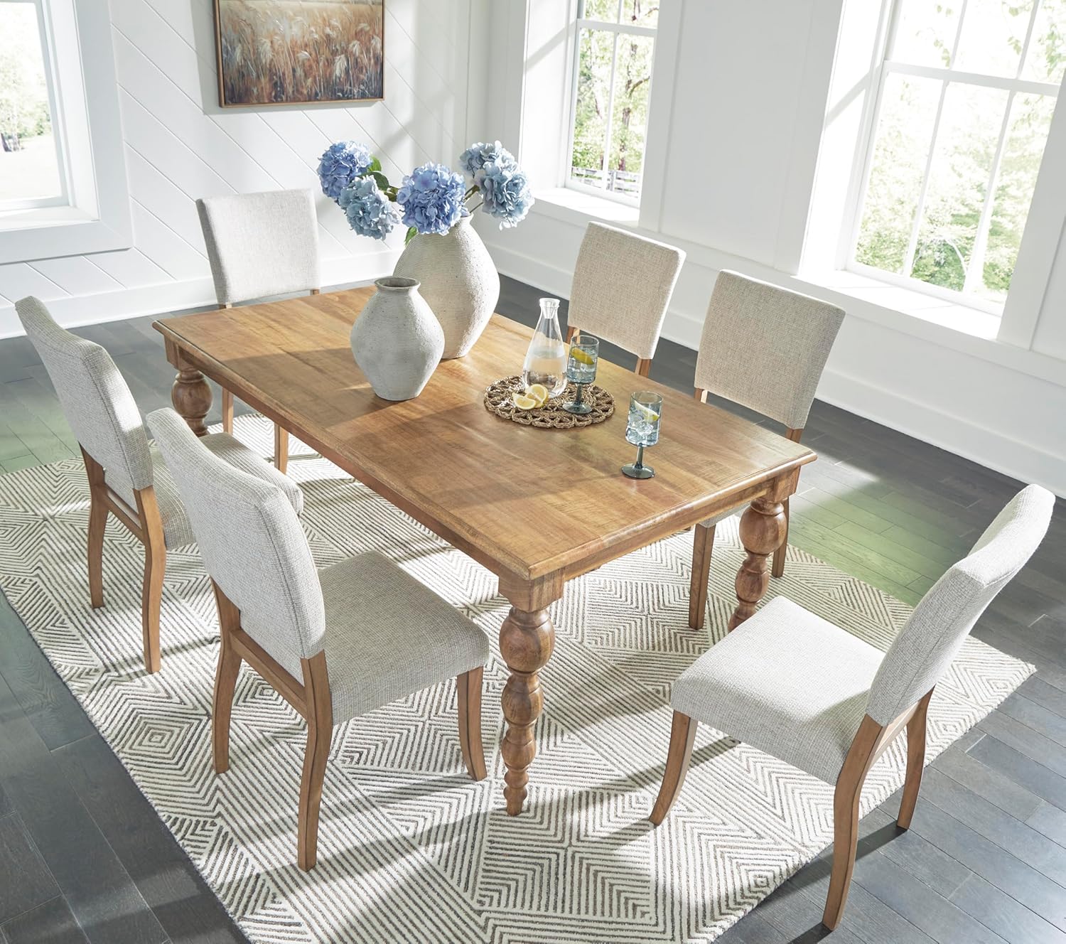 Ashley Rybergston Casual Dining Table, Light Brown