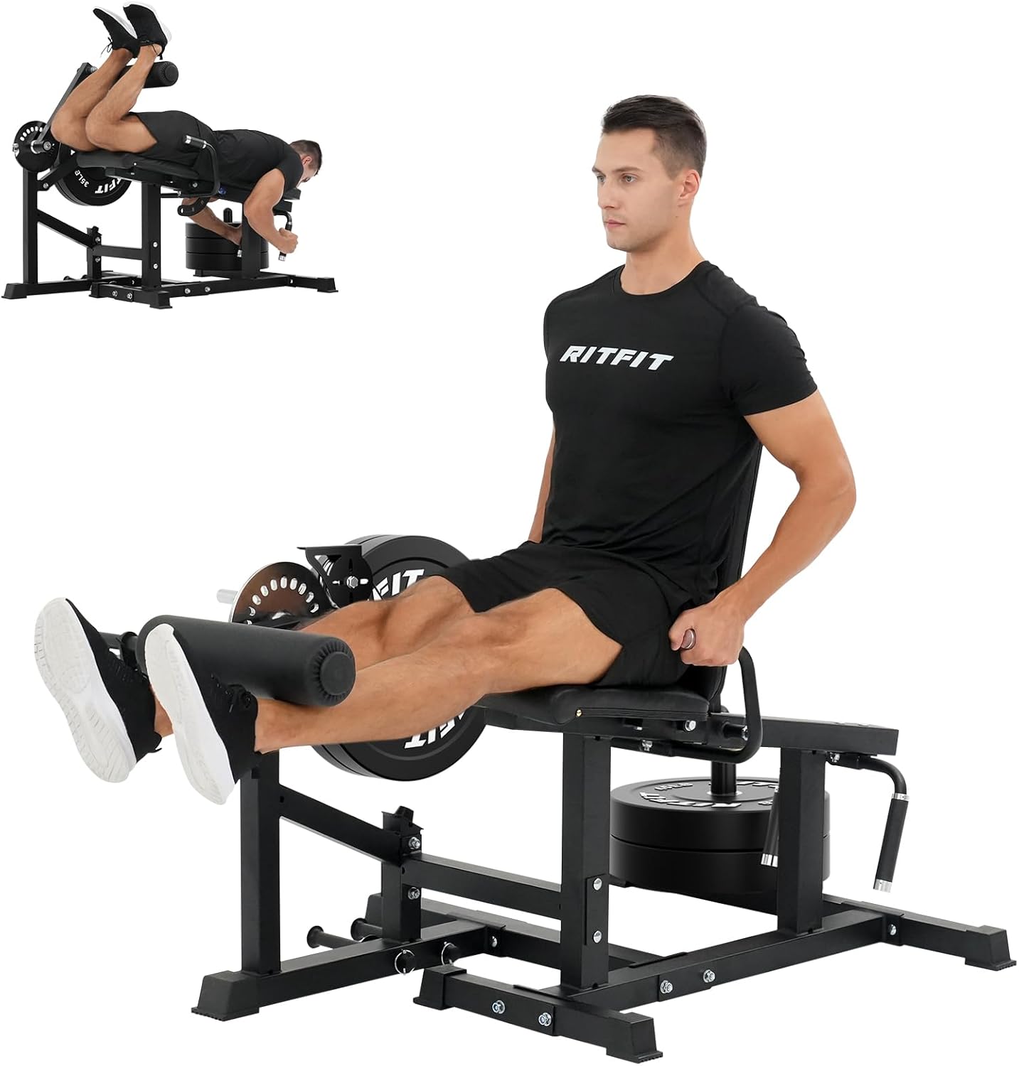 RITFIT Leg Extension & Curl Machine, 700lb, Home Gym Compatible