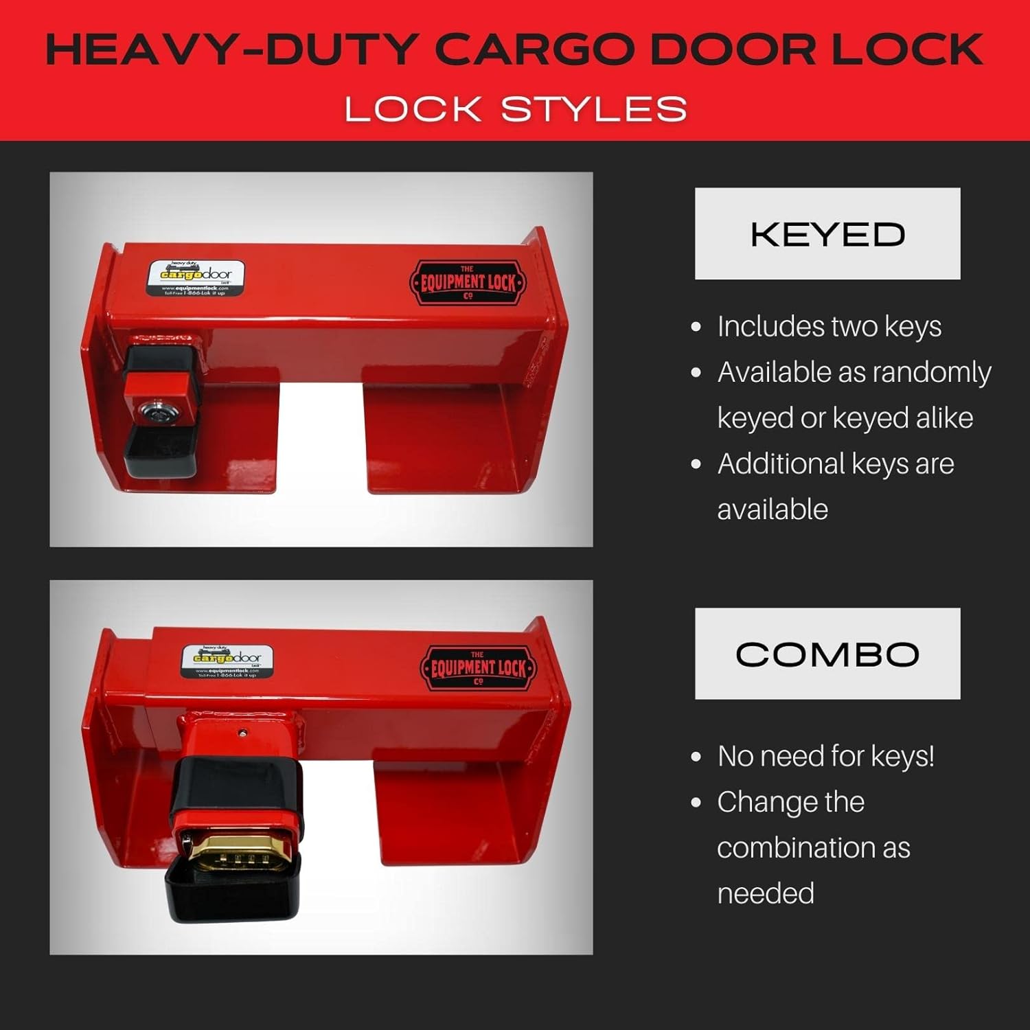 Equipment Lock Cargo Door Lock, Steel, Semi Trailer Security