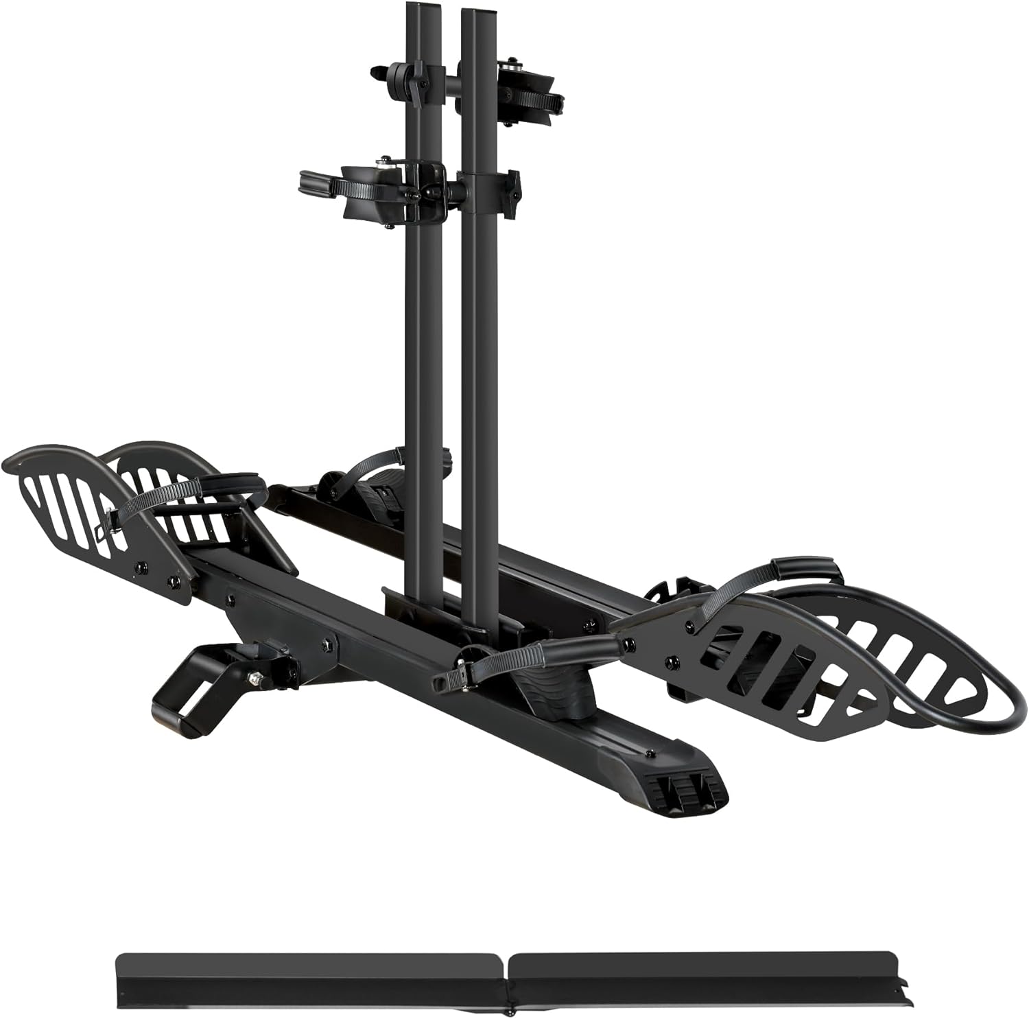 E-Bike Hitch Rack with Ramp, 2-Bike, 200lb Capacity, Foldable
