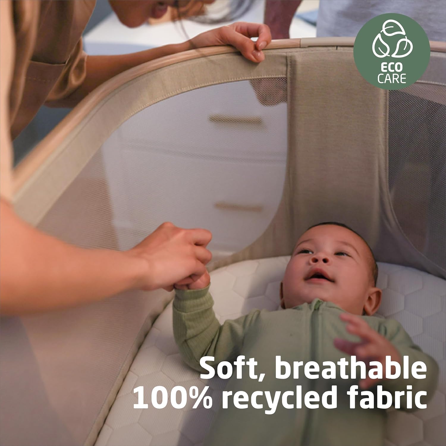 Maxi-Cosi Iora Bedside Sleeper Bassinet, Adjustable Height, Classic Oat