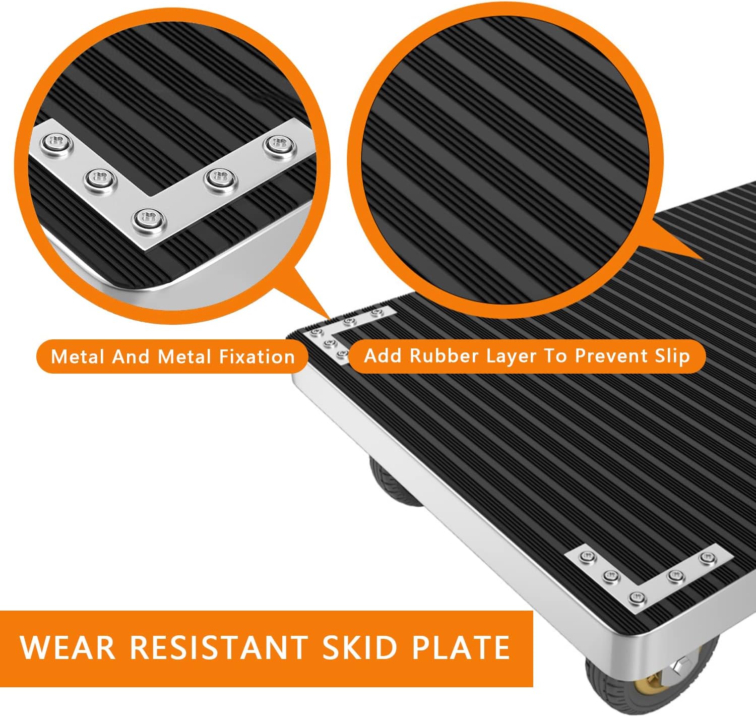 Foldable Platform Truck Cart, 2200lb Capacity, 41.3