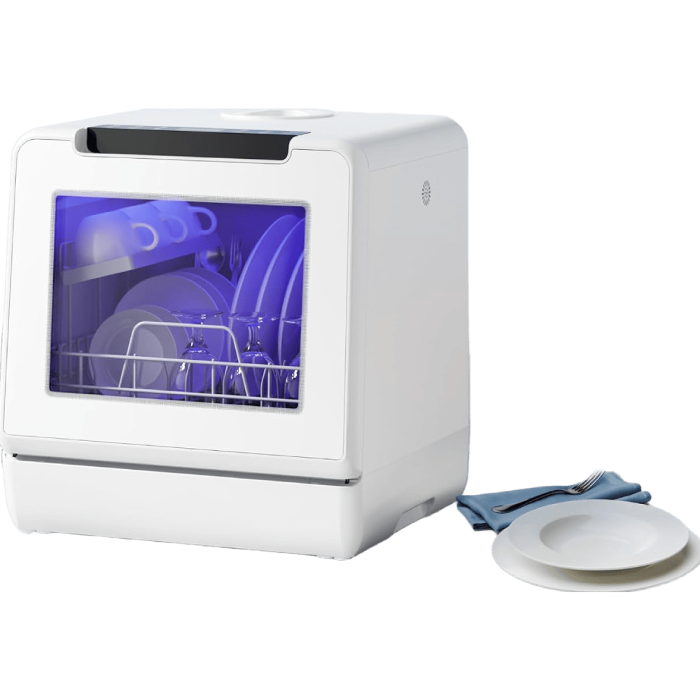 EUHOMY Portable Countertop Dishwasher, 8 Programs, 5L Tank