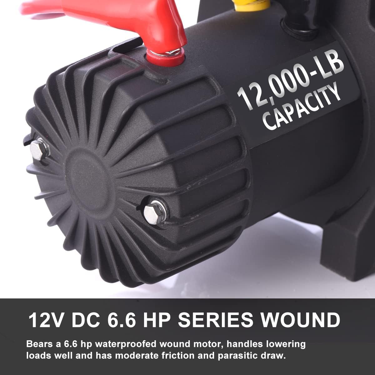 RUGCEL 12000lb Electric Winch, Steel Rope, Waterproof, 12V