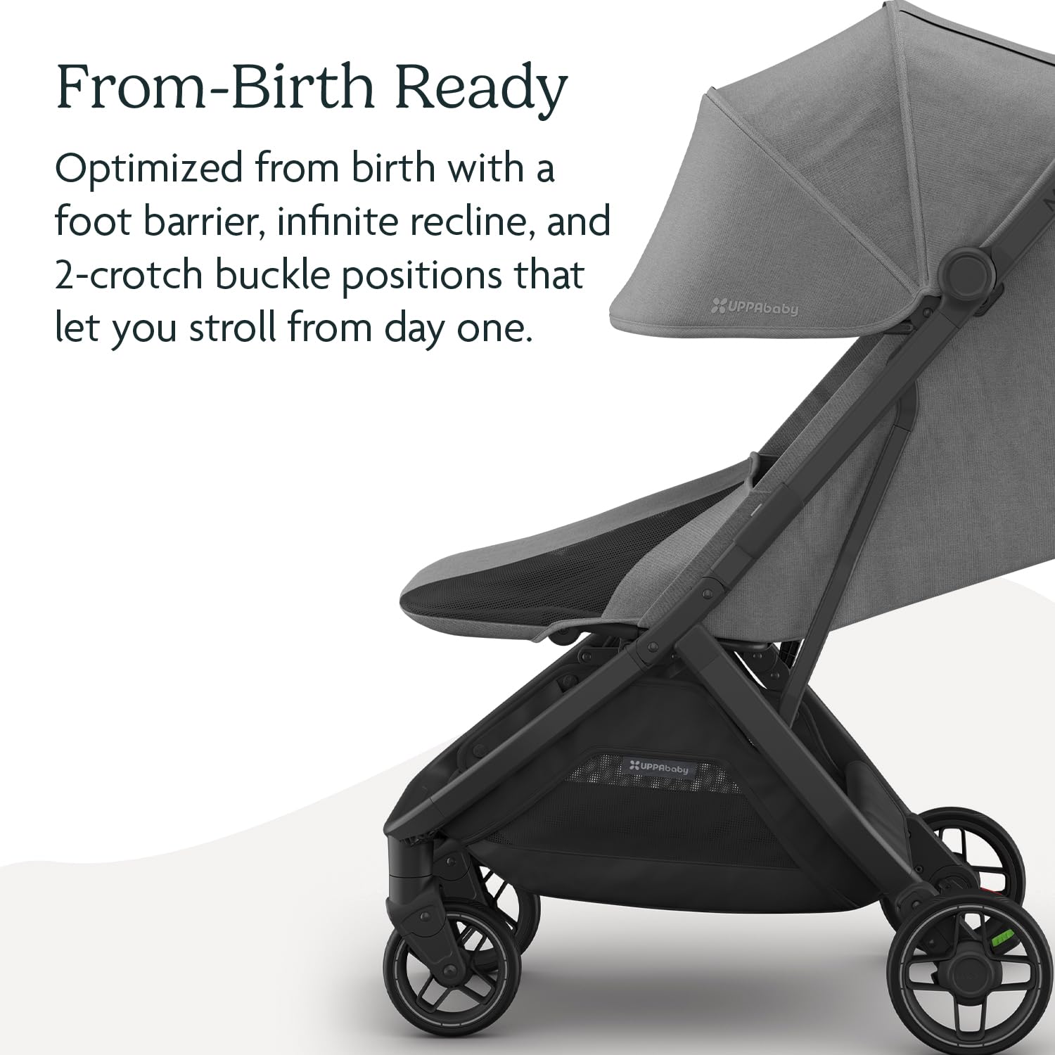 UPPAbaby Minu V3 Travel Stroller, Lightweight, Greyson