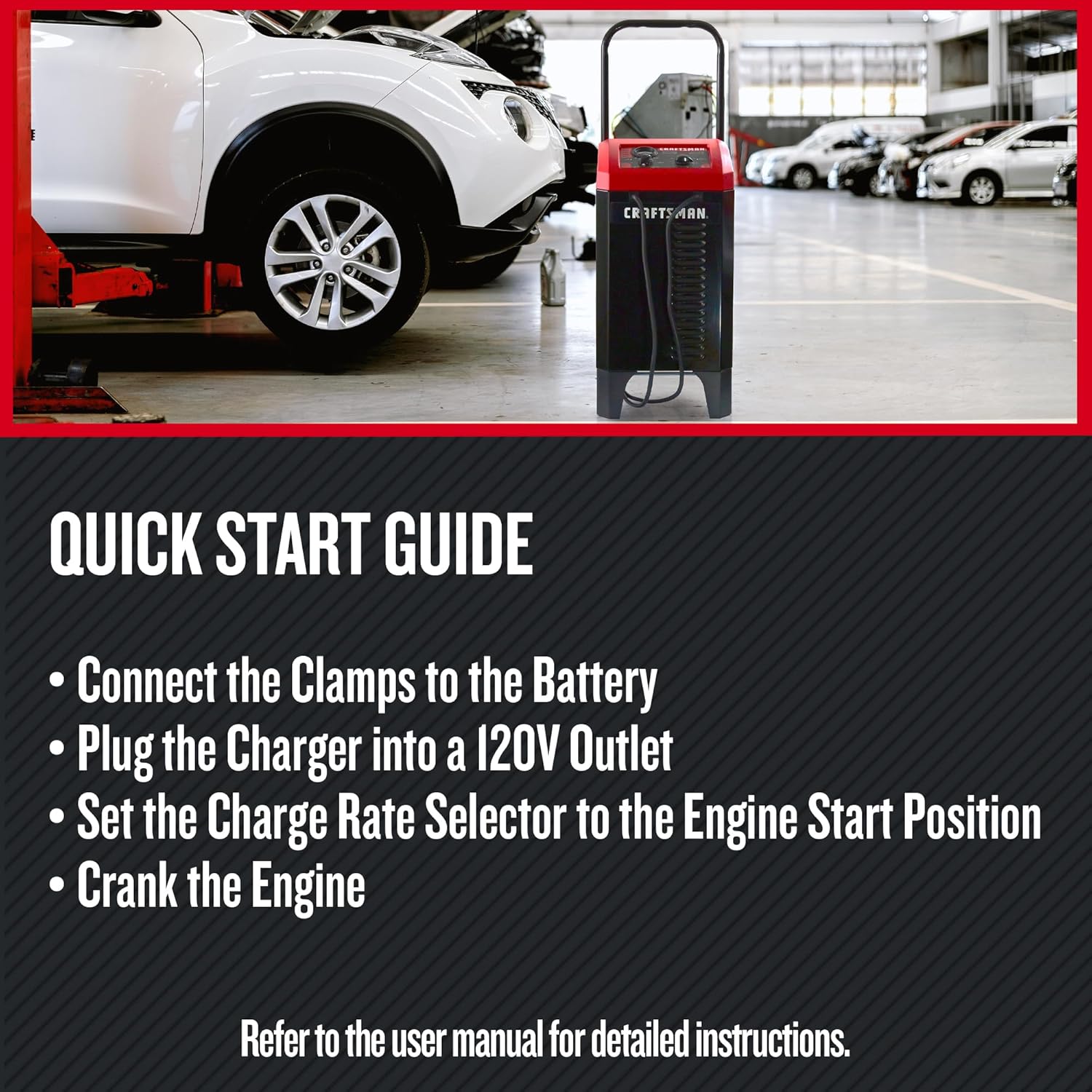 CRAFTSMAN CMXCESM233 Battery Charger & Engine Starter, 250A