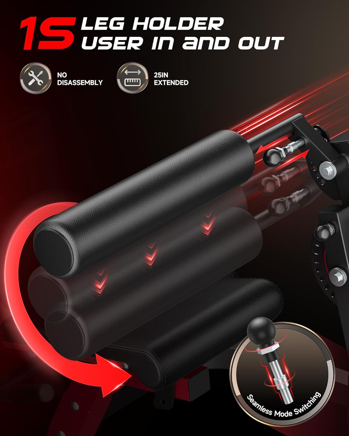 FEIERDUN 4-in-1 Leg Extension Curl Machine, 700lb Capacity, Adjustable