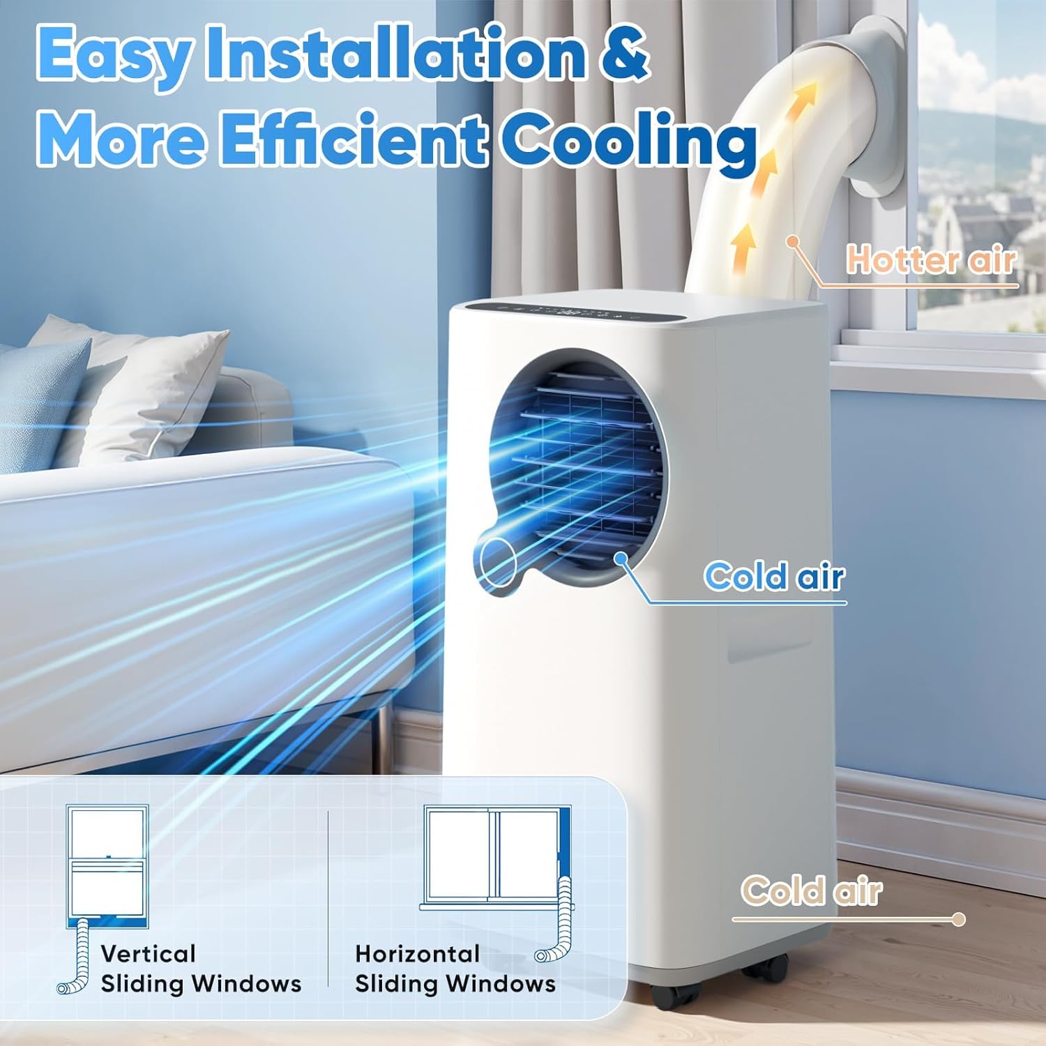 Portable Air Conditioner, 16000 BTU, Smart APP Control, Timer