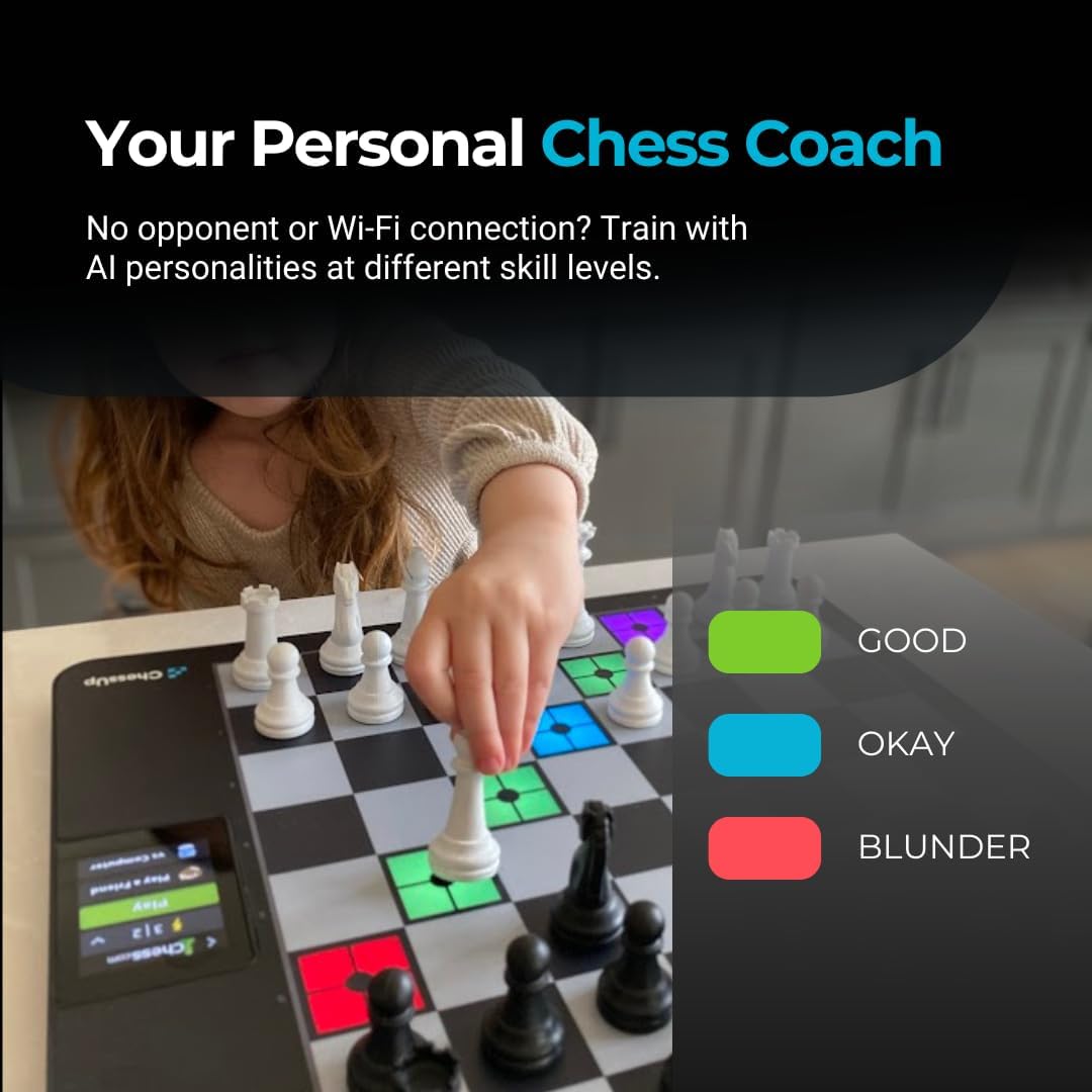 ChessUp 2 Electronic Chess Board with AI & WiFi, TouchSense Pieces