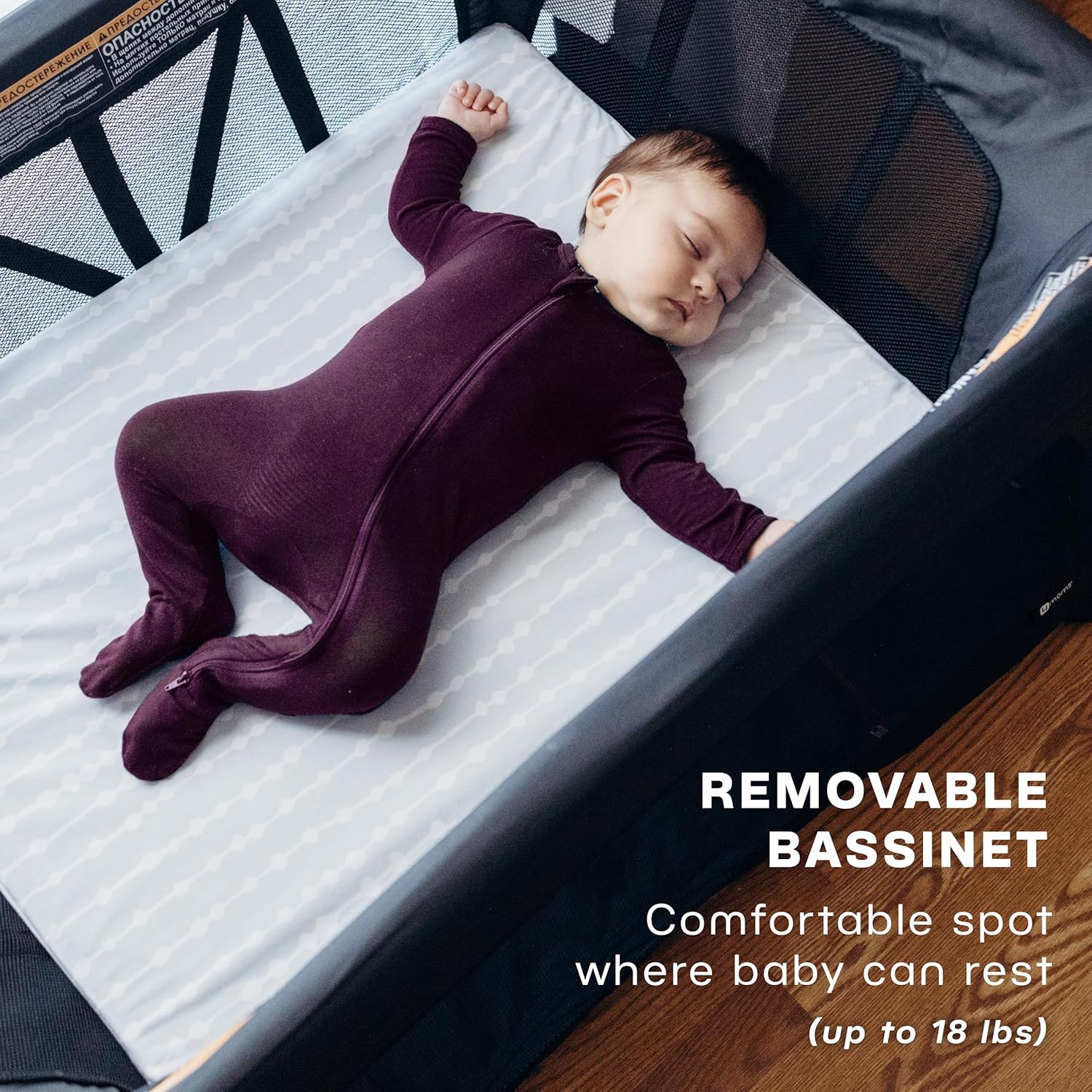 4moms Breeze Plus Portable Playard with Bassinet & Changing Station