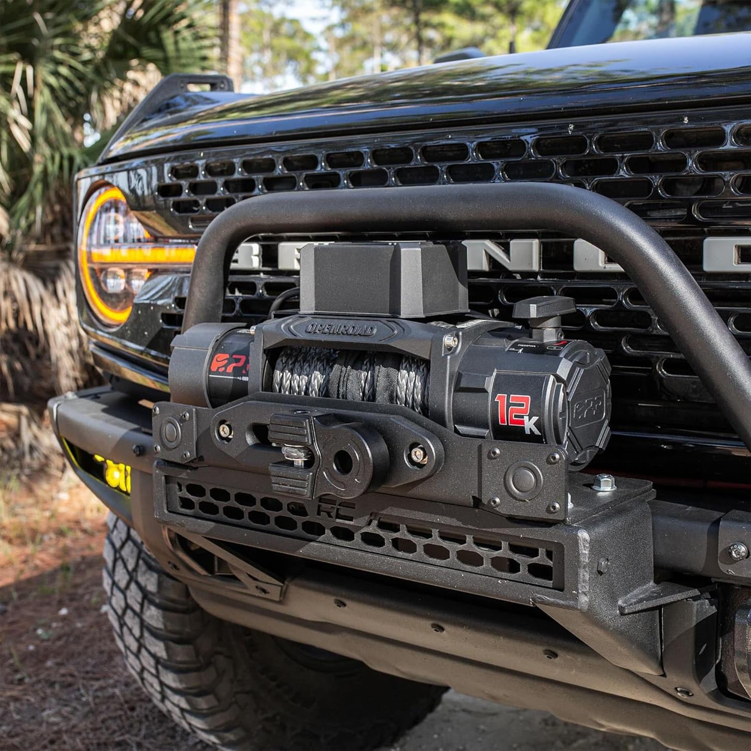 OPENROAD 12000lb Winch with Synthetic Rope & Wireless Remotes