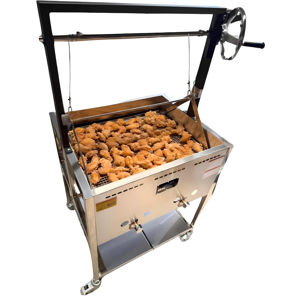 12-Gallon Deep Fryer Cart with Basket Lift, Outdoor Propane Fryer