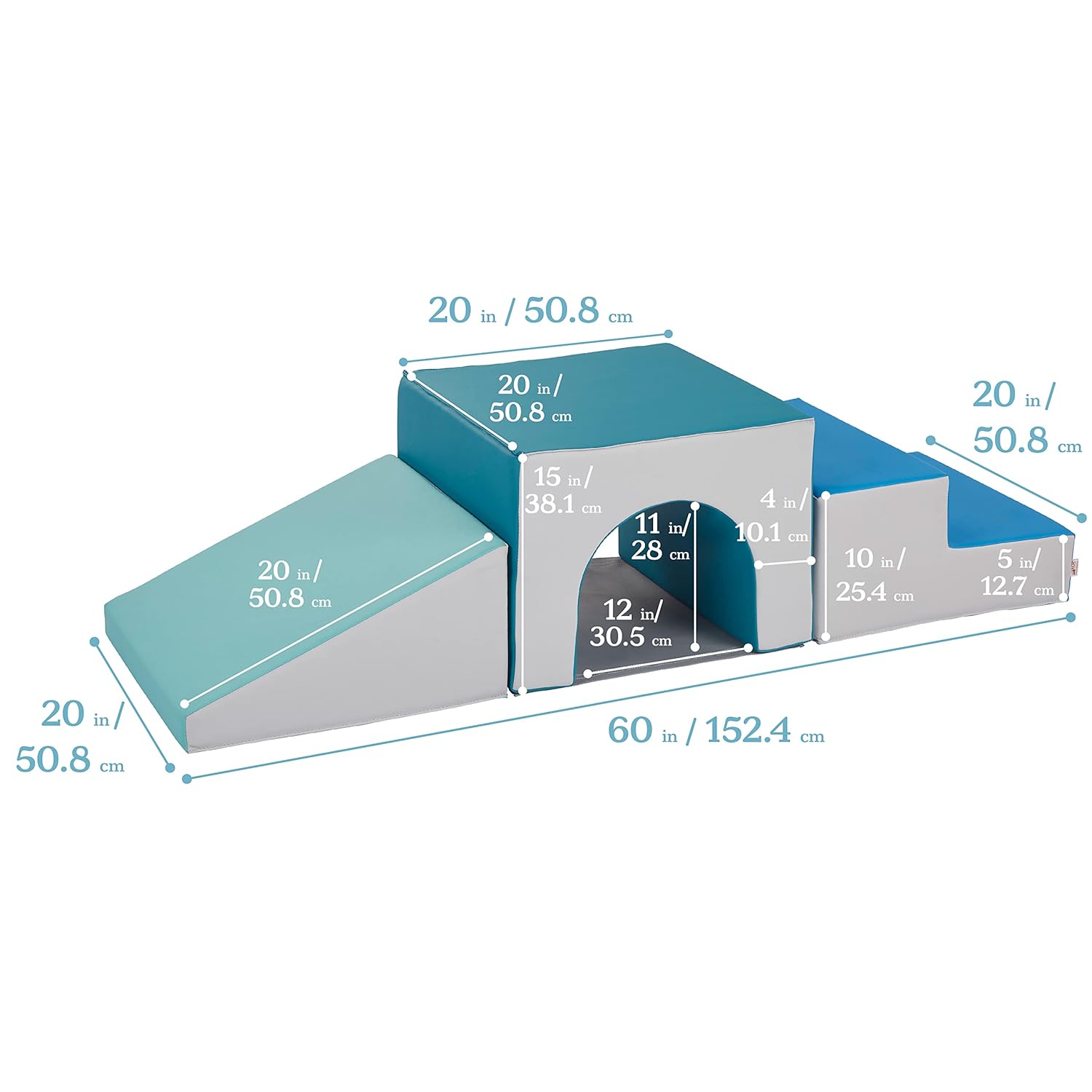 ECR4Kids SoftZone Tunnel Climber, 3-Piece Toddler Playset
