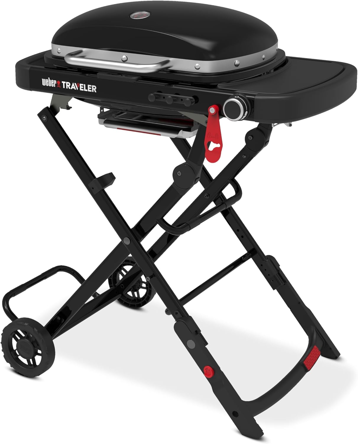 Weber Traveler Portable Propane Grill, 1 Burner, Black