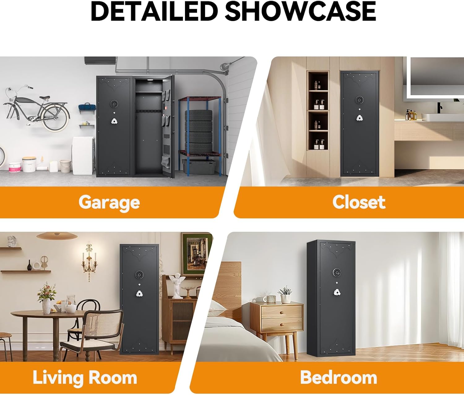 KAER 12–15 Gun Safe with Digital Keypad & Adjustable Shelves