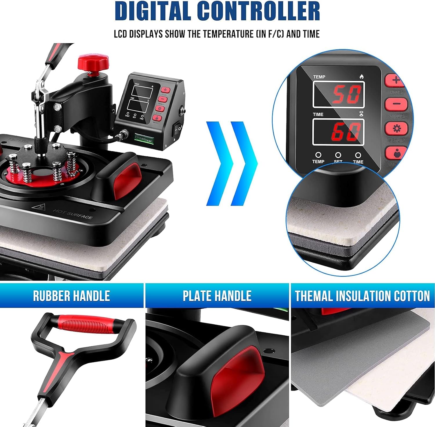 AKEYDIY 8-in-1 Heat Press Machine, 12