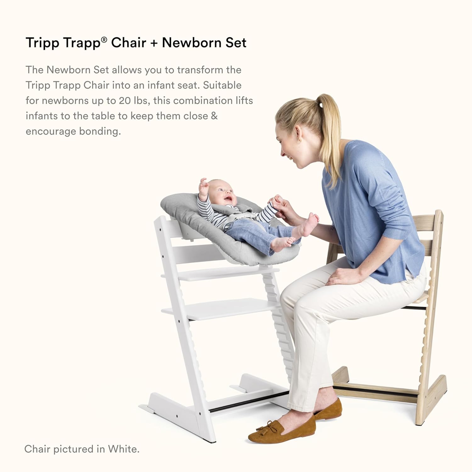 Stokke Tripp Trapp Chair + Newborn Set, Natural/Grey