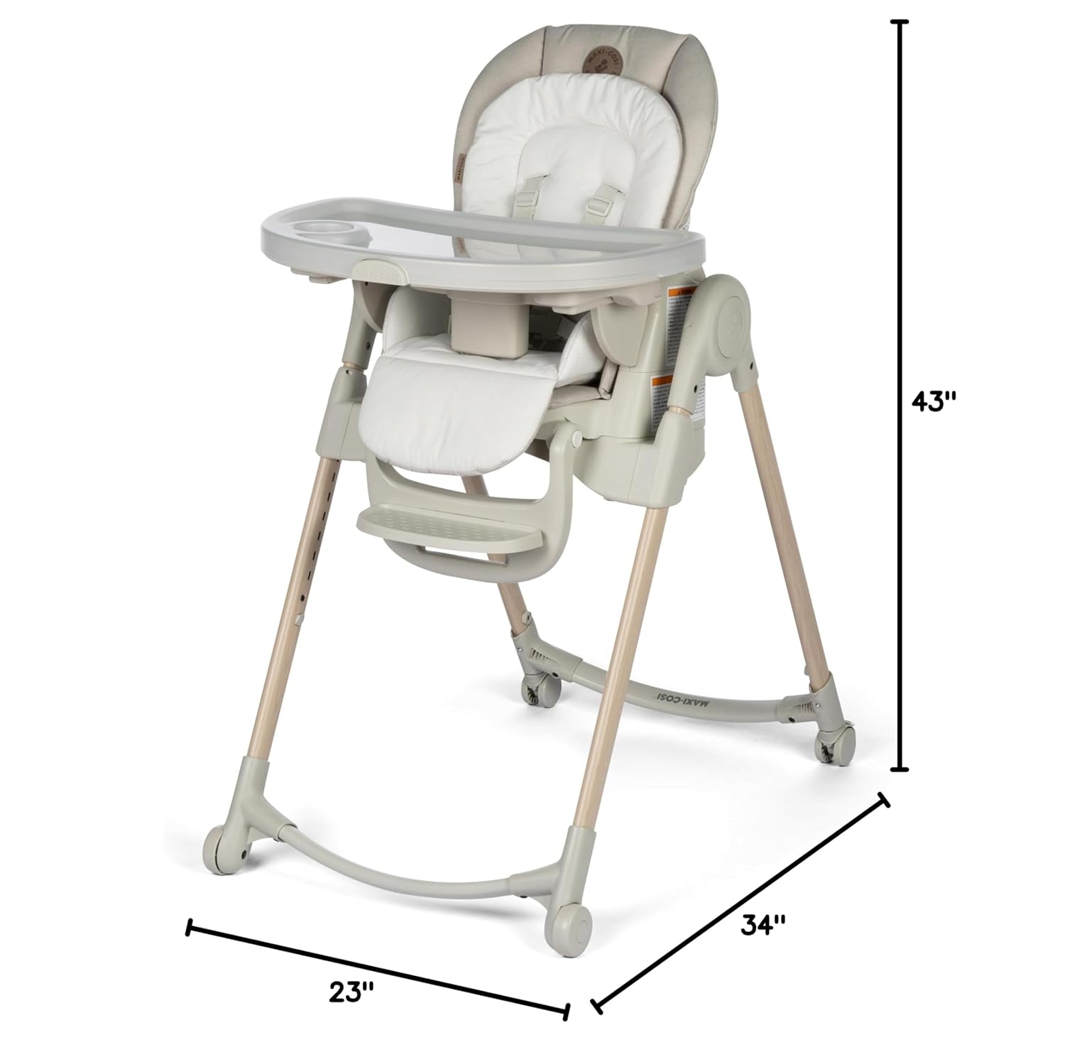 Maxi-Cosi Minla 6-in-1 High Chair, Foldable, Classic Oat