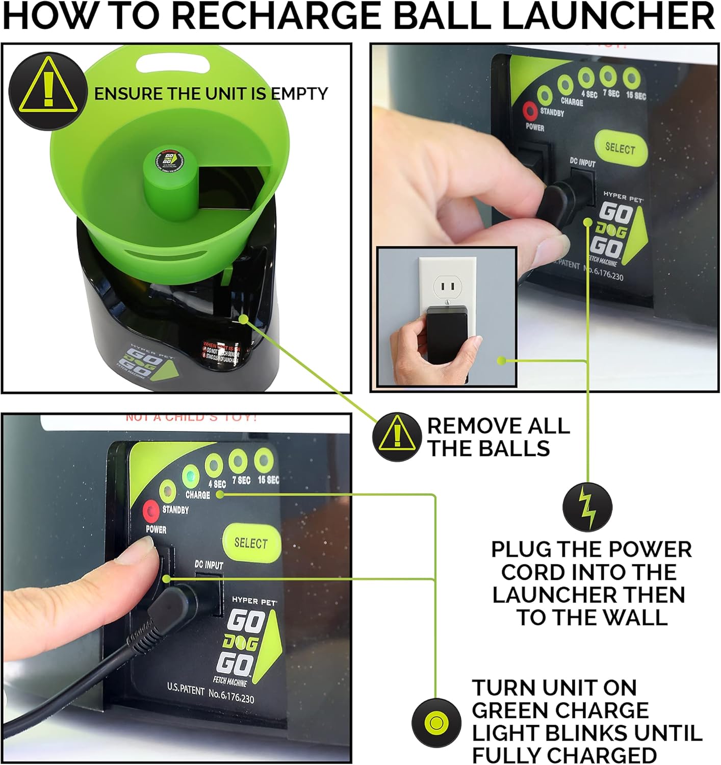 Hyper Pet GoDogGo Automatic Dog Ball Launcher with 5 Balls